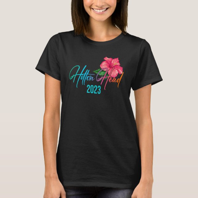 Camiseta Hilton Head, de Tropical Carolina Beach Luau Pa (Frente)