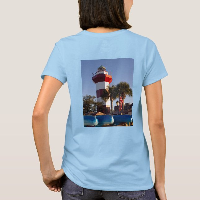 Camiseta Hilton Head Island Lighthouse e Anchor T-Shirt (Verso)