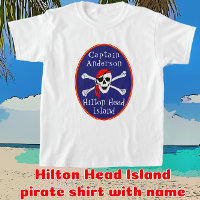 Hilton Head Island Pirate com o nome da criança