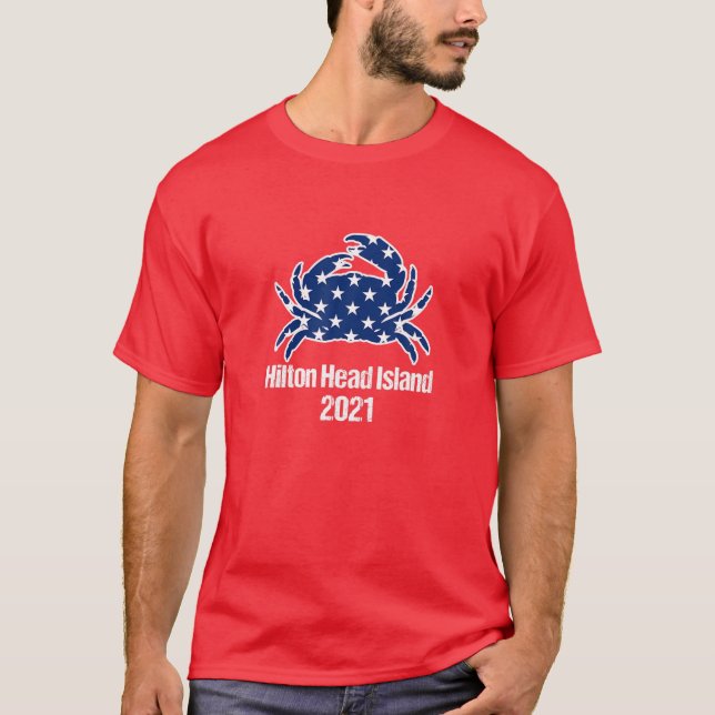 Camiseta Hilton Head Island South Carolina 4 De Julho Beac (Frente)