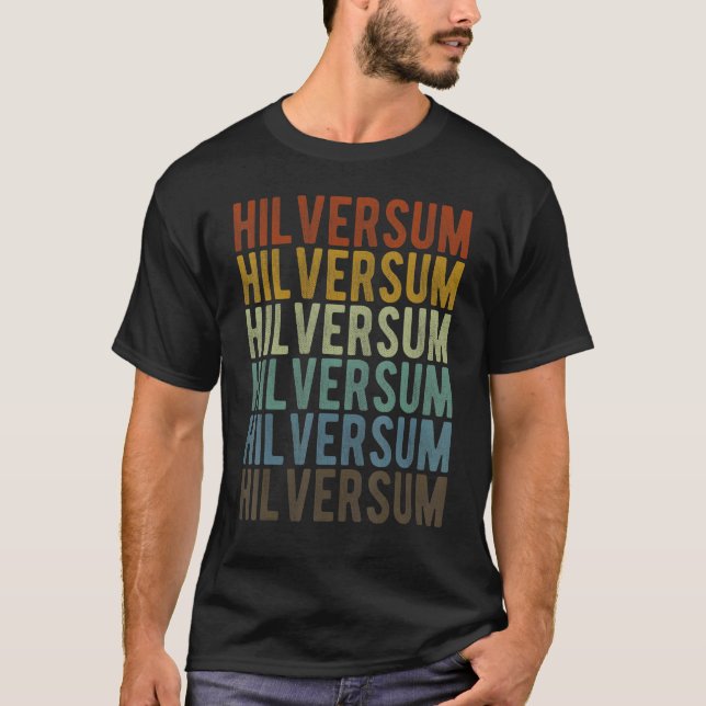 Camiseta Hilversum City Netherlands Retro (Frente)