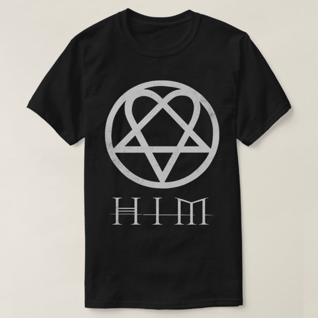 Camiseta HIM Heartagram Classic T-Shirt (Frente do Design)