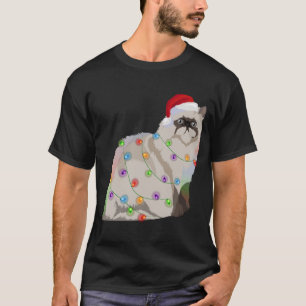 Camiseta Himalaia Cat Natal Luzes Xmas Cat Lover