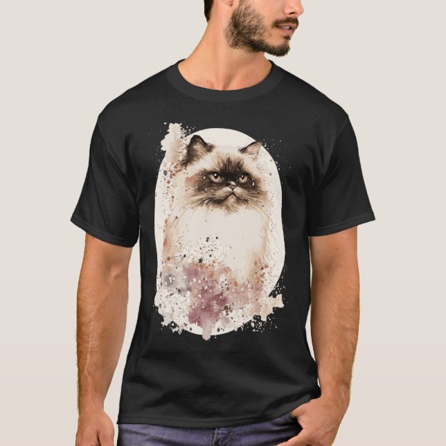 Camiseta Himalayan Cat Japanese Cherry Blossom Sakura (Frente)