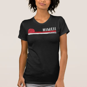 Camiseta Himeji Japan Retro Souvenir para o Homem de Amante