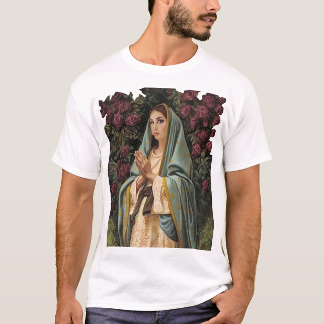 Camiseta Hind alqahtani como virgem mary T-shirt (Frente)