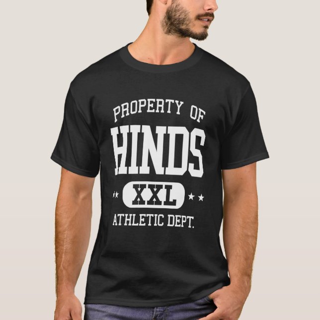 Camiseta Hinds Retro Athletic Property Dept (Frente)