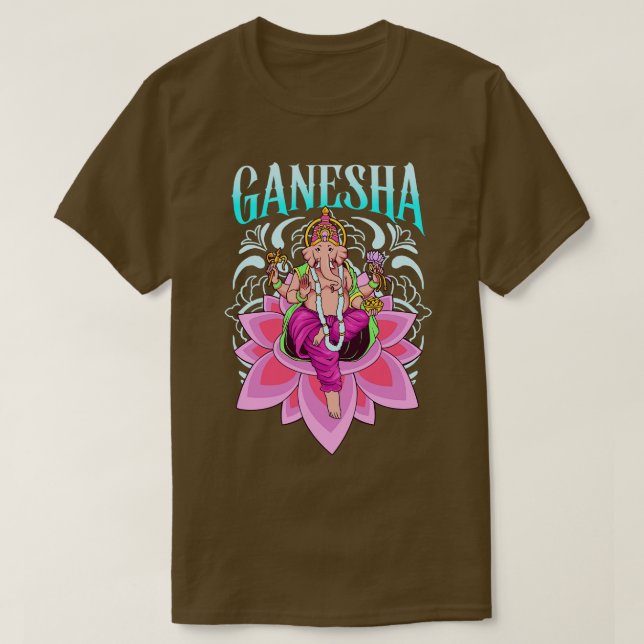 Camiseta Hindu Deus Ganesha (Frente do Design)