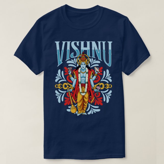 Camiseta Hindu Deus Vishnu (Frente do Design)