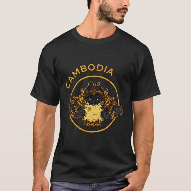 Camiseta Hinduísmo Khmer Souvenir Rahu Bayon Cambodian Hind (Frente)