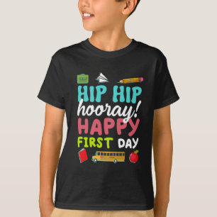 Camiseta Hip Hip Hooray Feliz Primeiro Dia