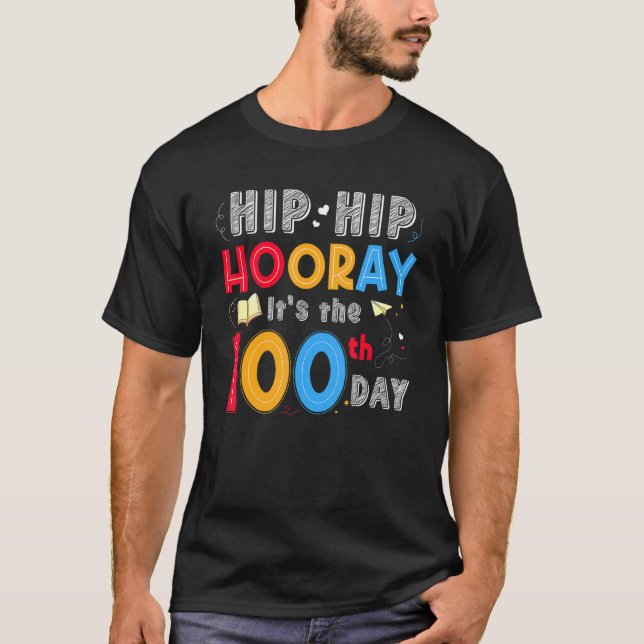 Camiseta Hip Hip Horay É o centenário do ensino (Frente)