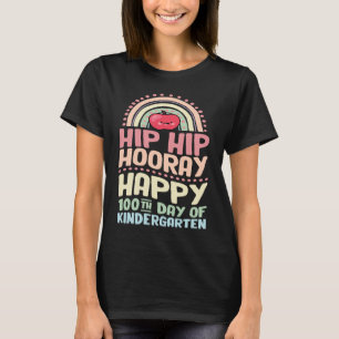 Camiseta Hip Hip Hurra Feliz 100º Dia do Jardim de Infância