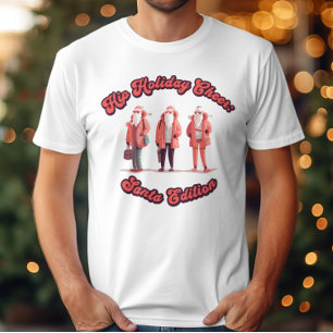 Camiseta Hip Holiday Cheer Papai noel Edition Natal moderno