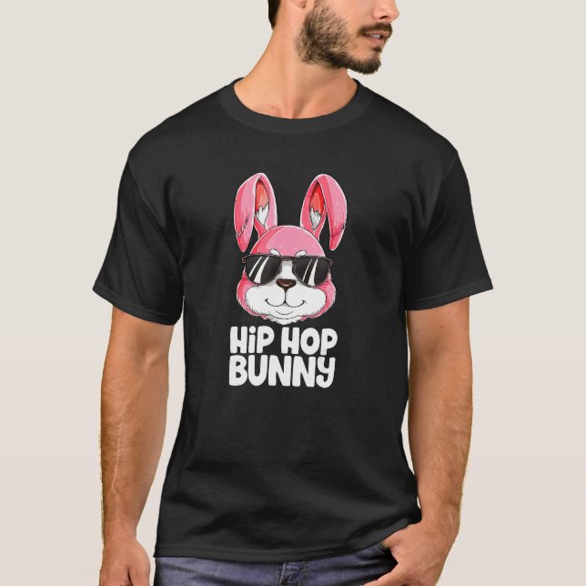 Camiseta Hip Hop Bunny Páscoa Boys Raparigas Miúdas Coelho  (Frente)