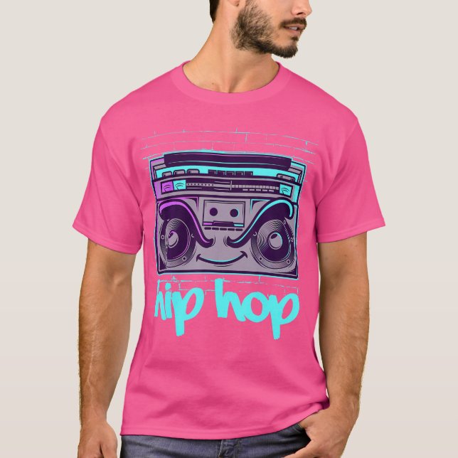 Camiseta Hip Hop Cassette Recorder Rapper Music 90S Hiphop (Frente)