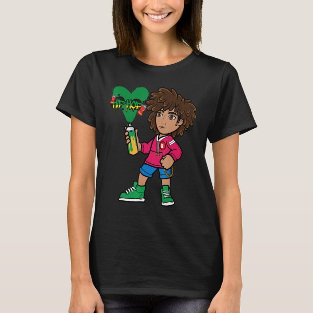 Camiseta Hip Hop Dancing Break Dance Primavera Summer Stree (Frente)