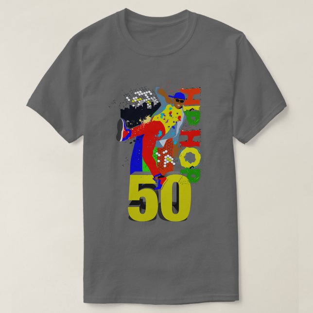Camiseta Hip Hop é 50 Breakdancing (Frente do Design)