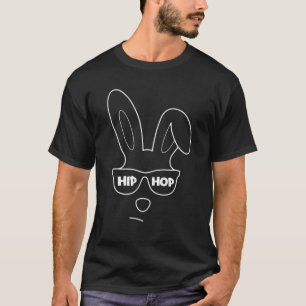 Camiseta Hip Hop Easter Bunny With Sunglasses Funny Easter