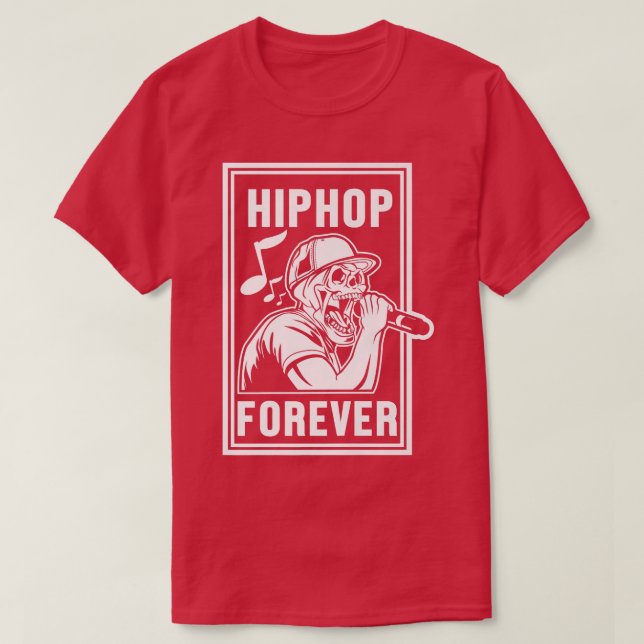 Camiseta Hip Hop Forever Skeleton Musical Rap Rapper Dance (Frente do Design)