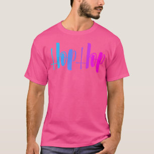Camiseta Hip Hop. Garotas Cor-de-Rosa Azul, Jovens Adolesce