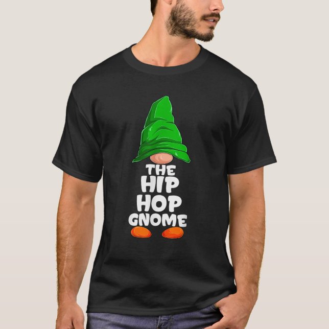 Camiseta Hip Hop Gnome Matching Family Group Christmas Part (Frente)