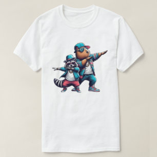 Camiseta Hip Hop Havoc: Dança Dab do Capivara e do Guaxinim