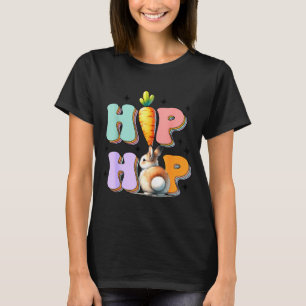 Camiseta Hip Hop Hippity Coelho de Páscoa Divertido Meninos