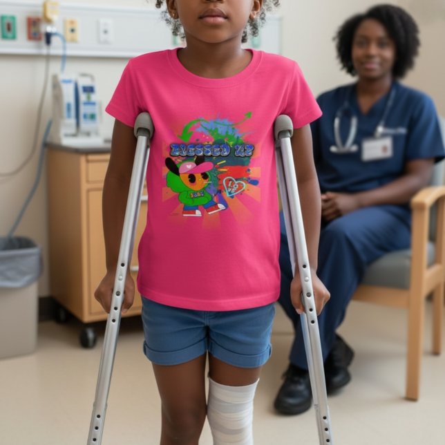 Camiseta Hip Hop Inspirou Bênção Arte Cristã (Small but mighty. Blessed up and shining bright.)