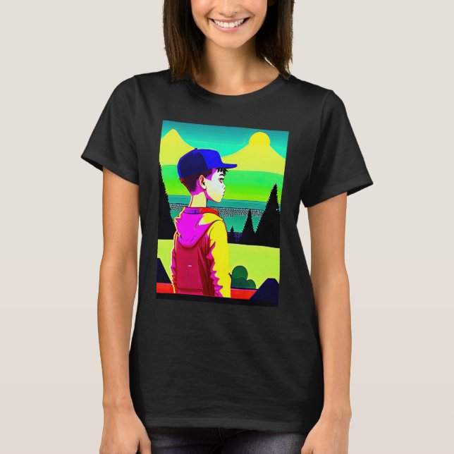 Camiseta Hip hop lo fi chillhop batidas lofi estética (Frente)