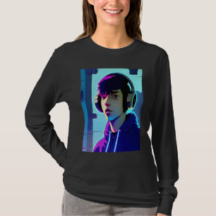 Camiseta Hip hop lo fi estética chillhop relaxante garoto