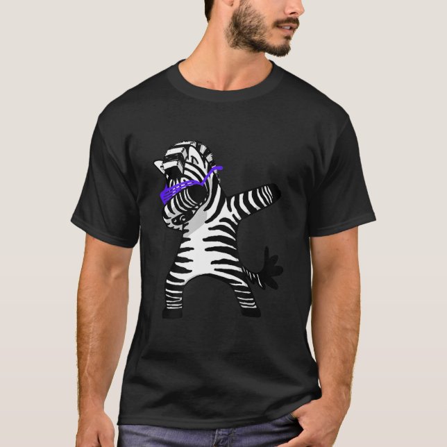 Camiseta Hip Hop Lover | dabbing zebra dab hip hop engraçad (Frente)