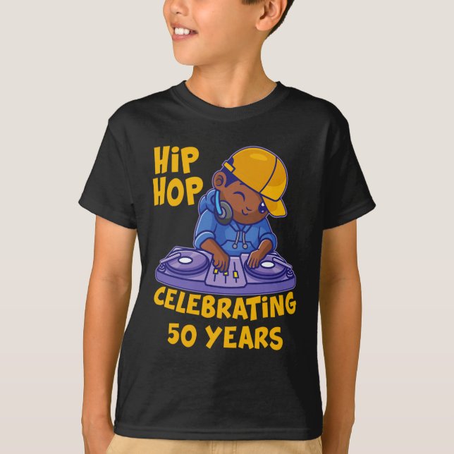 Camiseta Hip Hop Music 50º Aniversário Black History Dj Da (Frente)