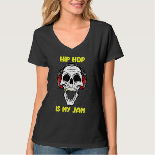 Camiseta Hip Hop Music É O Meu Crânio E Fones de ouvido