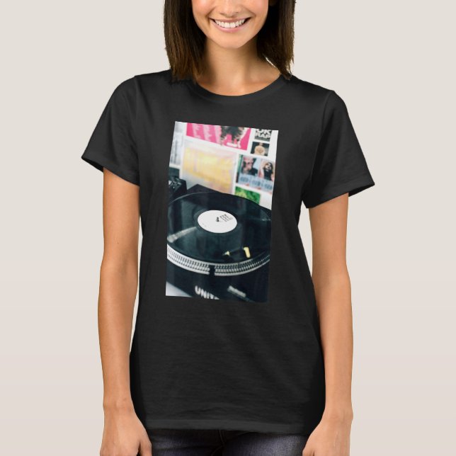 Camiseta Hip Hop Música DJ Vinyl Record (Frente)