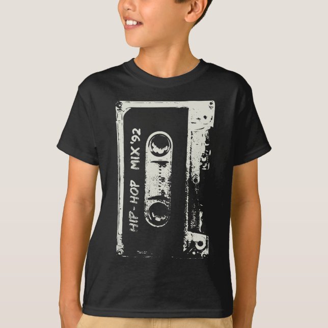 Camiseta Hip Hop Rap Mixtape Cassette DJ Retro 90s (Frente)