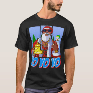 Camiseta Hip Hop Santa Claus Rap Ghetto Chri