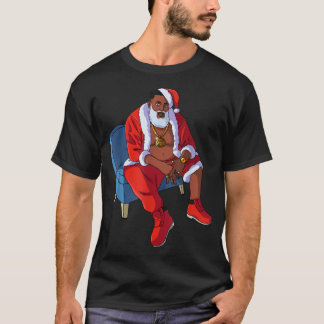 Camiseta Hip Hop Santa Claus Rap Natal Gangues Negras Legal