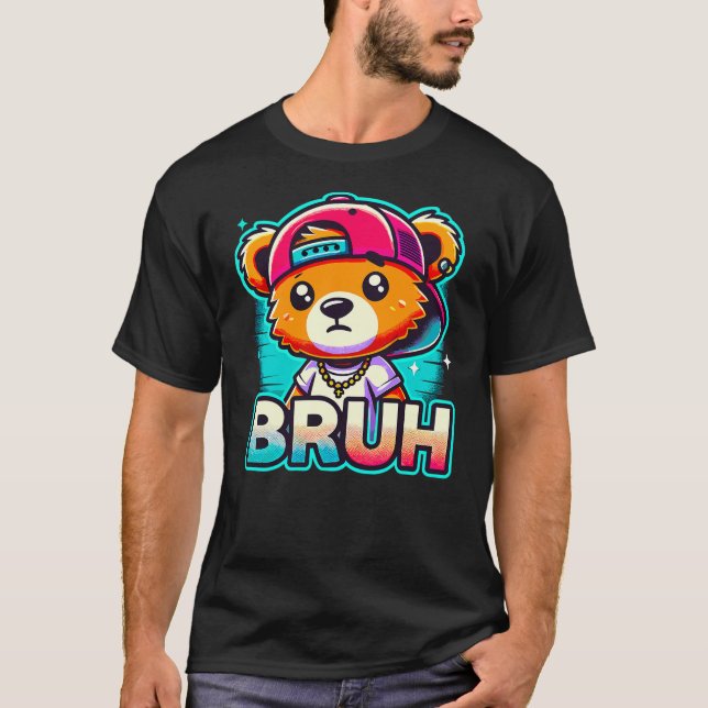 Camiseta Hip Hop Teddy Bear Bruh (Frente)