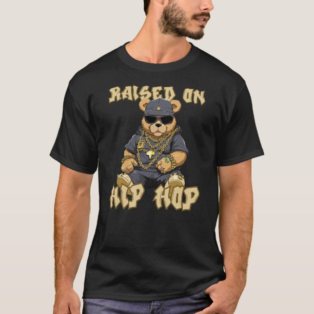 Camiseta Hip Hop Teddy Bear Celebrating Hip Hop (Frente)