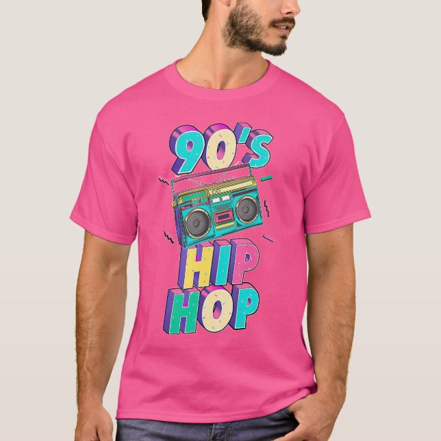 Camiseta Hip Hop Vibes Retro Nostalgia De 90 Anos (Frente)