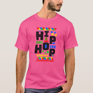 Camiseta hip hop vintage cultura anos 80 90 estilo dashiki