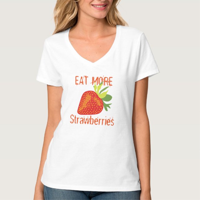 Camiseta Hip Juicy Womens Girls Strawberry T-shirt Design (Frente)