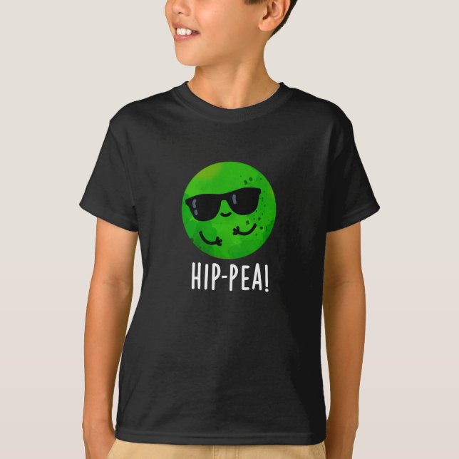 Camiseta Hip Pea Engraçado Hip Pun Dark BG (Frente)
