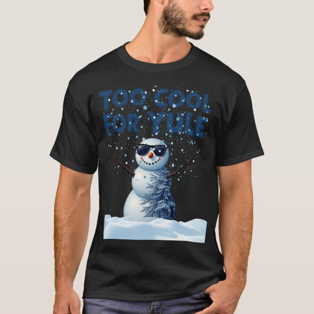 Camiseta "Hip Snowman Holiday Design - T-Shirts (Frente)