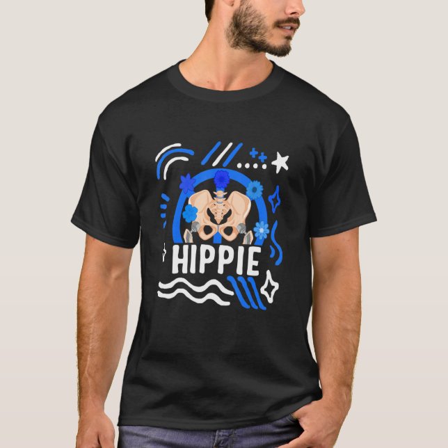 Camiseta Hip Surgery Hippie Floral Bionic Broken Hip Replac (Frente)