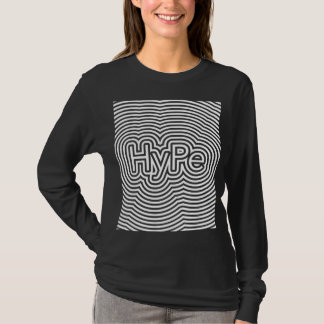 Camiseta Hiperilusão óptica op art linhas brancas mínimas