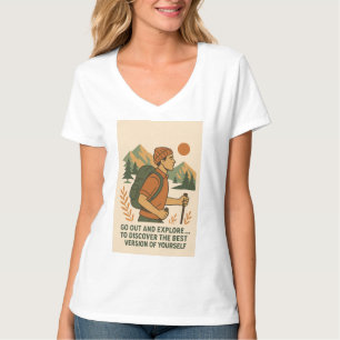 Camiseta Hiperligação de Vintage da Cotação do Adventure Ex