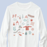 Camiseta Hipertensão Retroescandinava<br><div class="desc">Esta divertida design de estilo escandinavo é a maneira perfeita de adicionar um toque de 'Hygge' à sua vida. Um design de inverno quente e aconchegante com sotaques verdes cor-de-rosa e cor-de-rosa. Arte original de Nic Squirrell.</div>