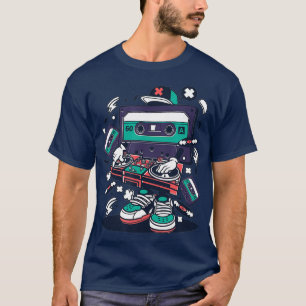 Camiseta hipocampo da escola antiga dos anos 90
